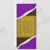 Personalisierte Schokolade Bar Geburtstagskarte Karte (Rückseite)