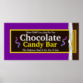 Personalisierte Schokolade Candy Bar Banner Poster (Vorne)