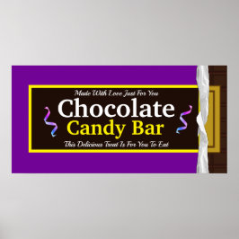 Personalisierte Schokolade Candy Bar Banner Poster