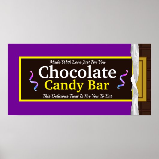 Personalisierte Schokolade Candy Bar Banner Poster (Vorne)