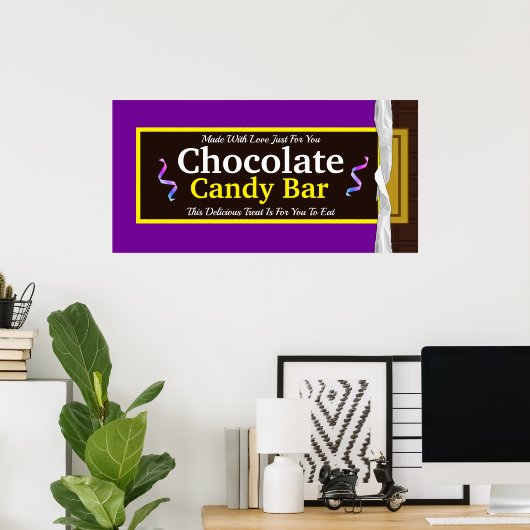 Personalisierte Schokolade Candy Bar Banner Poster (Heimbüro)