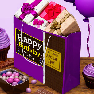 Personalisierte Schokolade Candy Bar Geburtstag Große Geschenktüte
