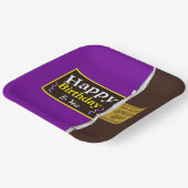 Personalisierte Schokolade Candy Bar Geburtstag Pappteller (Gewinkelt)