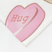 Personalisierte Schokolade Candy Heart Muster Fleecedecke (Ecke)