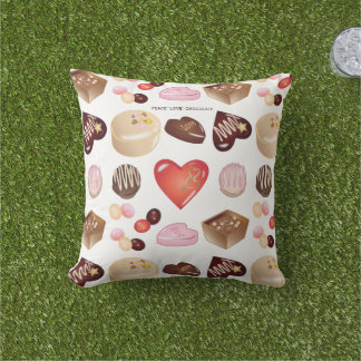 Personalisierte Schokolade Candy Heart Muster Kissen