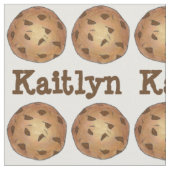 Personalisierte Schokolade Chip Cookie Fabric Stoff (Nahaufnahme)