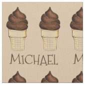 Personalisierte Schokolade Eiscreme Stoff (Nahaufnahme)