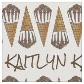 Personalisierte Schokolade Erdnuss Eiscreme Stoff (Nahaufnahme)