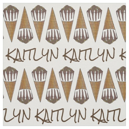 Personalisierte Schokolade Erdnuss Eiscreme Stoff (Muster)