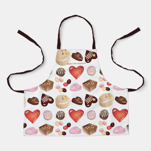 Personalisierte Schokolade Herzkinder Schürze (Vorderseite)