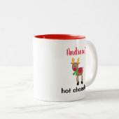 Personalisierte Schokolade Kinder Weihnachten Zweifarbige Tasse (VorderseiteRechts)