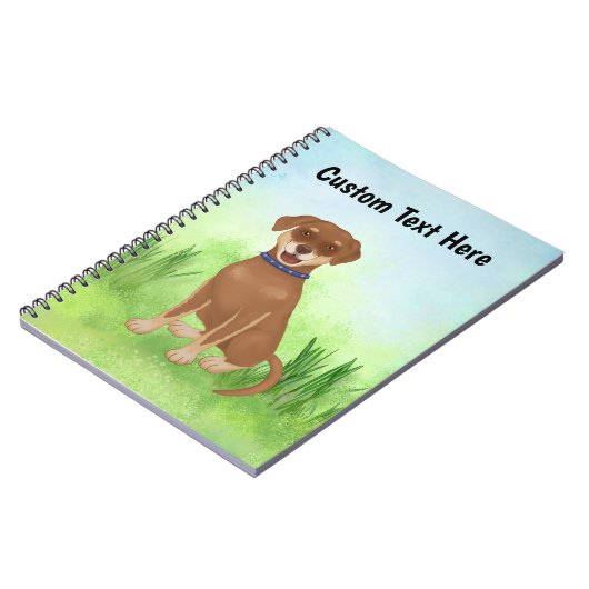 Personalisierte Schokolade Labrador Mix Notizblock (Linke Seite)