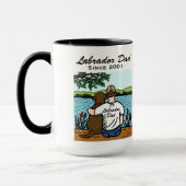 Personalisierte Schokolade Labrador und Vater 2 Tasse (Links)