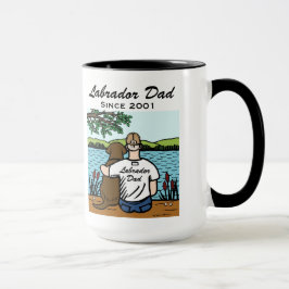 Personalisierte Schokolade Labrador und Vater Tasse