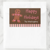 Personalisierte Schokolade-Lebkuchenkleber Rechteckiger Aufkleber (Tasche)