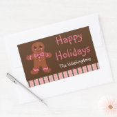 Personalisierte Schokolade-Lebkuchenkleber Rechteckiger Aufkleber (Umschlag)