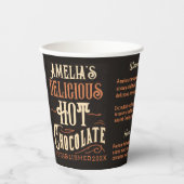 Personalisierte Schokolade Rezept Weihnachten Kaka Pappbecher (Vorderseite)