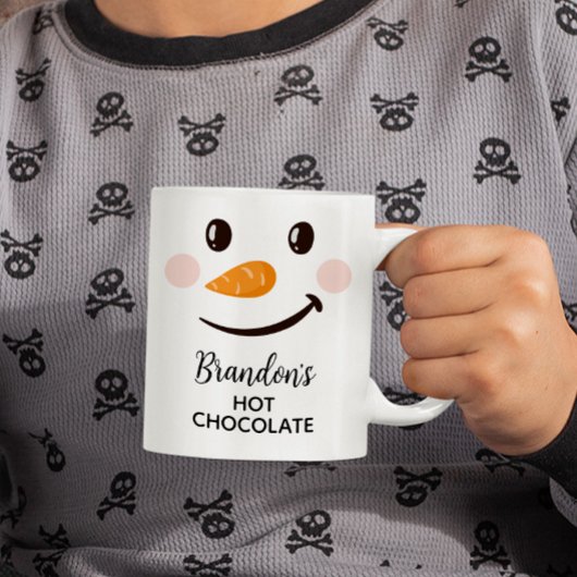 Personalisierte Schokolade Snowman Kinder Kaffeetasse