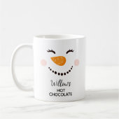 Personalisierte Schokolade Snowman Kinder Kaffeetasse (Links)