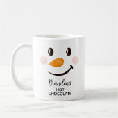 Personalisierte Schokolade Snowman Kinder Kaffeetasse (Links)