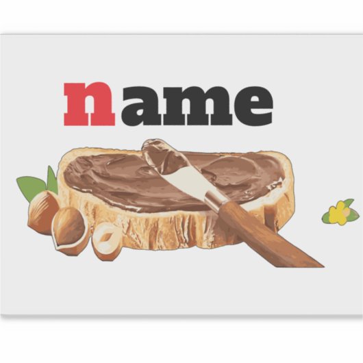 Personalisierte Schokolade Spread LABEL Funny Nove (Vorderseite)