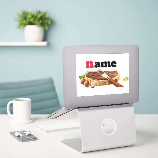 Personalisierte Schokolade Spread LABEL Funny Nove (Laptop auf Schreibtisch)