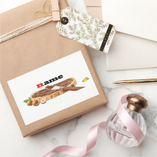Personalisierte Schokolade Spread LABEL Funny Nove Rechteckiger Aufkleber