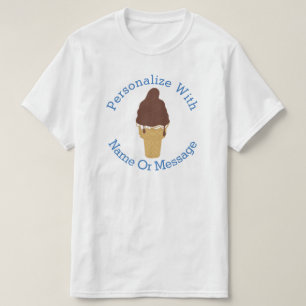 PERSONALISIERTE Schokolade tauchte Eiscreme-Kegel T-Shirt
