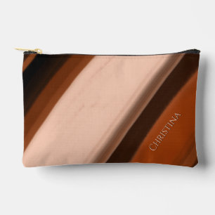 Personalisierte Schokoladen-Toffee-Taupe-Name  Zubehörtasche