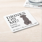 Personalisierte Schokoladenhochzeit Rechteckiger Pappuntersetzer (angewinkelt)