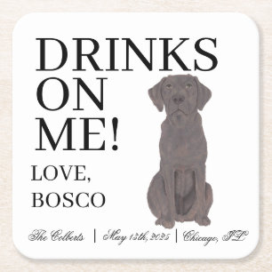 Personalisierte Schokoladenhochzeit Rechteckiger Pappuntersetzer