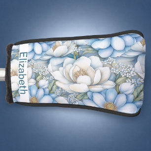 Personalisierte schöne blaue Magnolie und Pfingstr Golf Headcover