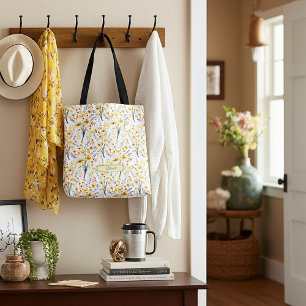 Personalisierte schöne gelbe Frühlingswildblumen Tasche