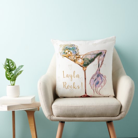 Personalisierte schöne Meerjungfrau Kissen (Stuhl )