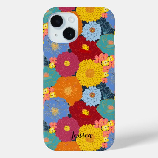 Personalisierte, schöne und lebendige Wildblume Case-Mate iPhone Hülle (Rückseite)