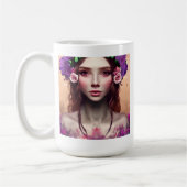 Personalisierte Schöne Verzauberung Fantasy AI Art Kaffeetasse (Links)