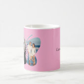 Personalisierte schöne Zwei-Foto-Schmetterling-Cus Kaffeetasse (Mittel)