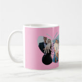 Personalisierte schöne Zwei-Foto-Schmetterling-Cus Kaffeetasse (Links)