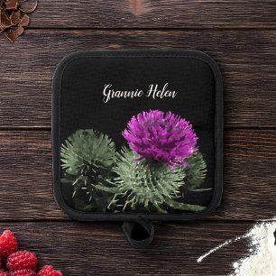 Personalisierte schottische Distel Topflappen