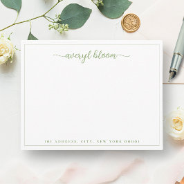 Personalisierte Schreibarbeit mit einfachem Skript Mitteilungskarte