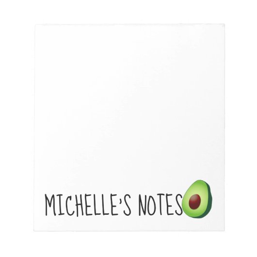 Personalisierte Schreibgeräte mit niedlichem Avoca Notizblock (Vorderseite)