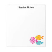 Personalisierte Schreibhefte mit niedlichem Seefis Notizblock (Vorderseite)