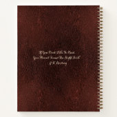 Personalisierte Schreibmaschine Schriftart Antique Notizblock (Rückseite)