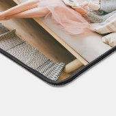 Personalisierte Schreibtischmatte mit drei Fotos (Ecke)