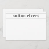 Personalisierte Schreibwaren Mitteilungskarte (Vorne/Hinten)