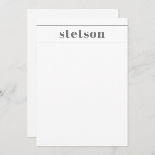 Personalisierte Schreibwaren Mitteilungskarte (Vorne/Hinten)