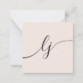 Personalisierte Schreibweise mit einfachem Skript, Mitteilungskarte (Rückseite)