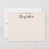 Personalisierte Schreibweise mit einfachem Skript, Mitteilungskarte (Vorderseite)