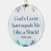 Personalisierte Schrift Psalm 5:12 Gottes Gunst Keramik Ornament (Links)