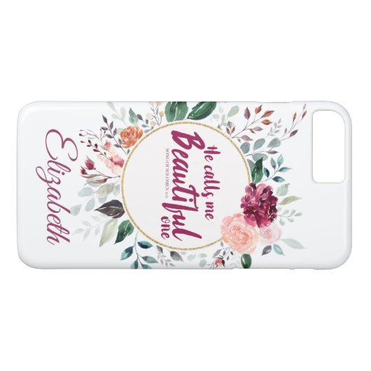 Personalisierte Schrift Wasserfarbe Case-Mate iPhone Hülle (Rückseite (Horizontal))